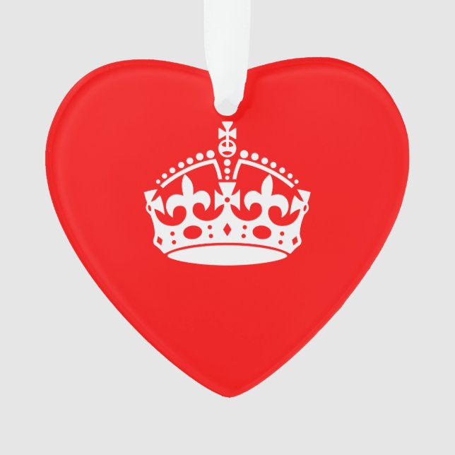 Ornamento Mantenha o símbolo CROWN no vermelho-fogo Personal (Frente)