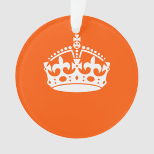 Ornamento MANTER CALM CROWN em laranja Personalize-o