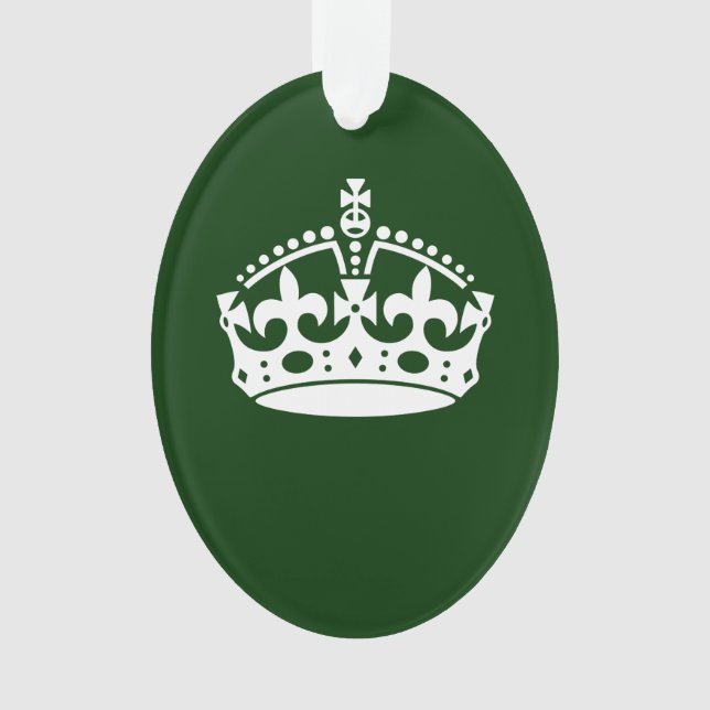 Ornamento MANTER CALM CROWN em Verde Personalizar Isso (Frente)