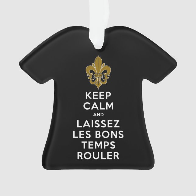 Ornamento MANTER CALM e LAISSEZ LES BONS TEMPS ROULER (Frente)
