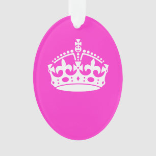 Ornamento Manter o ícone real CROWN CROWN a rosa Personaliz
