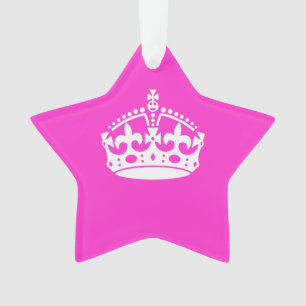 Ornamento Manter o ícone real CROWN CROWN a rosa Personaliz