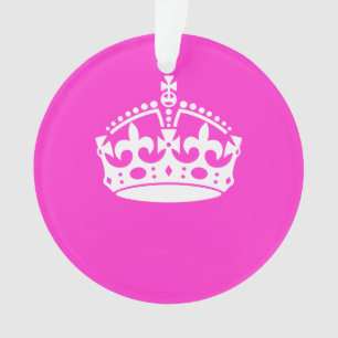 Ornamento Manter o ícone real CROWN CROWN a rosa Personaliz