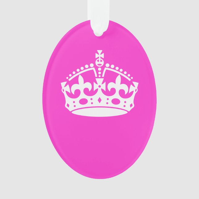 Ornamento Manter o ícone real CROWN CROWN a rosa Personaliza (Frente)