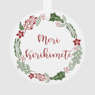 Ornamento Māori Merry Christmas Wreath, Meri Kirihimete