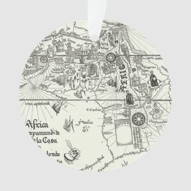 Ornamento Mapa de África | 1500 (Frente)