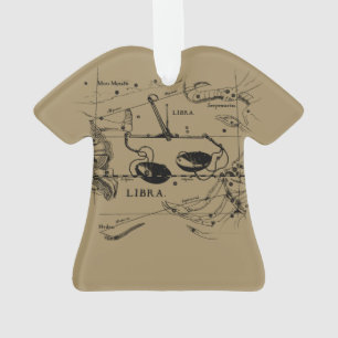 Ornamento Mapa de Constelação de Libra Hevelius cerca de 169