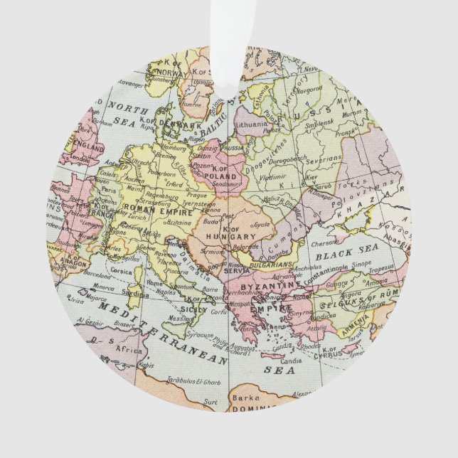 Ornamento Mapa de Europa | a terceira cruzada (Frente)