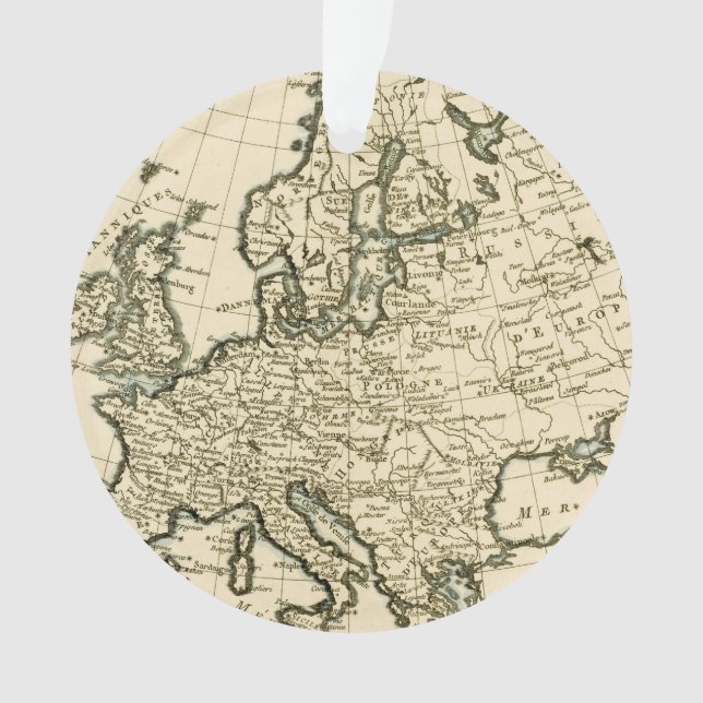 Ornamento Mapa de Europa por Guilherme Raynal (Frente)