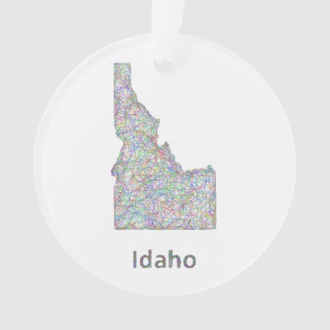 Ornamento Mapa de Idaho (Frente)