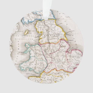 Ornamento Mapa de Inglaterra Britannia Antiqua