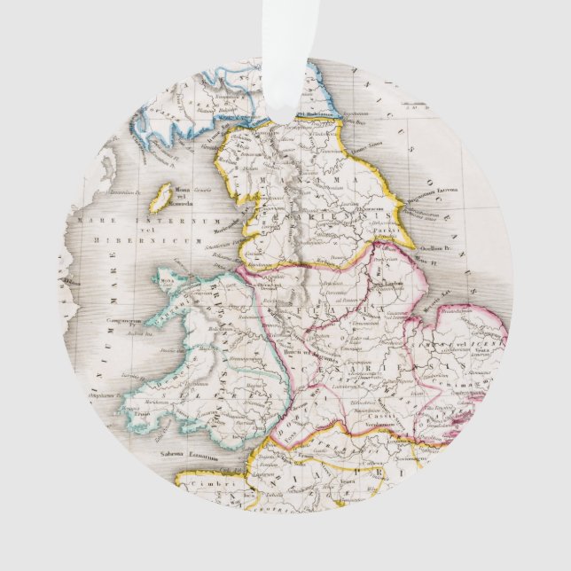 Ornamento Mapa de Inglaterra | Britannia Antiqua (Frente)