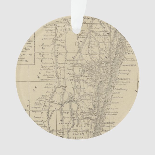 Ornamento Mapa de Madagascar (Frente)