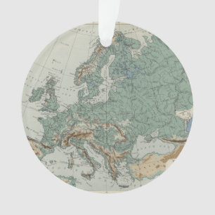 Ornamento Mapa físico de Europa