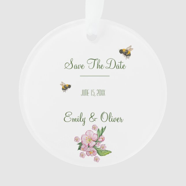 Ornamento Maravilhosas flores e е de macieiras (Frente)