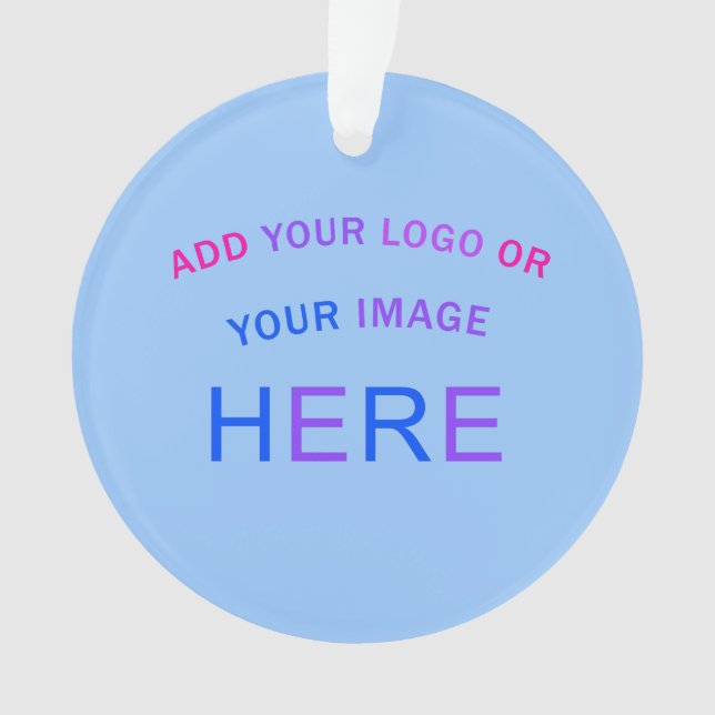 Ornamento Marca Azul Personalizável Profissional Tendência (Frente)