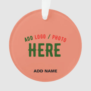 ORNAMENTO MARCA VERIFICADA DA LARANJA DE CORAL PERSONALIZADA