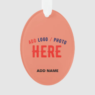 ORNAMENTO MARCA VERIFICADA DA LARANJA DE CORAL PERSONALIZADA