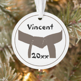 Ornamento Marcial Arts Brown Belt Datado