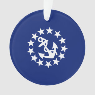 Ornamento Marinho Azul  de Bandeira Náutica Americana