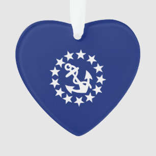 Ornamento Marinho Azul  de Bandeira Náutica Americana