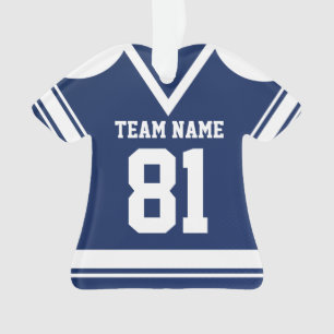 Ornamento Marinho Blue Hockey Jersey com foto