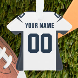 Ornamento Marinho de futebol, Red & White Jersey Ornament