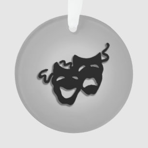Ornamento Máscaras de Teatro de Comédia e Tragédia