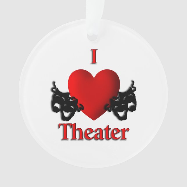 Ornamento Máscaras de Teatro de Comédia e Tragédia (Frente)