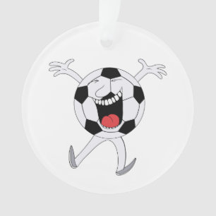 Ornamento Mascote Bola de Futebol Risonha