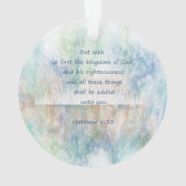 Ornamento Matt 6:33 Procure a primeira escritura de Bíblia d