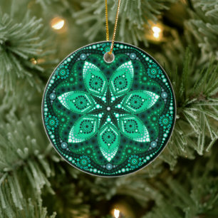 Ornamento May Birthstone Emerald Mandala