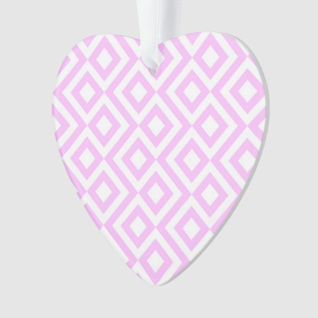 Ornamento Meander rosa e branco (Frente)
