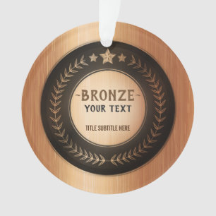 Ornamento MEDALHA Bronze Campeão IMPRESSÃO PERSONALIZADA DIY