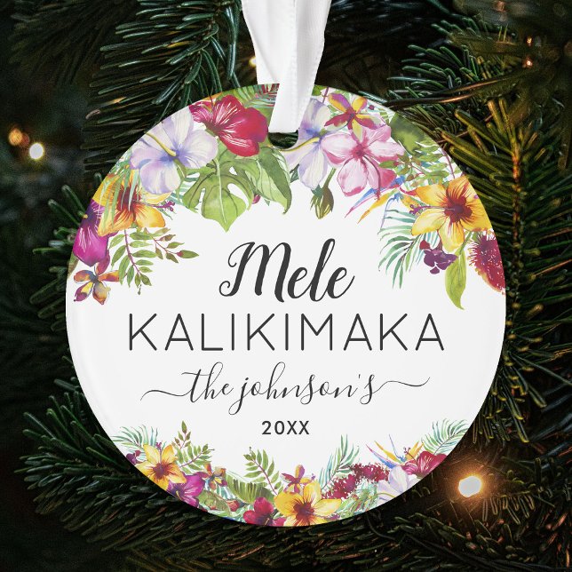 Ornamento Mele Kalikimaka Holiday (Criador carregado)