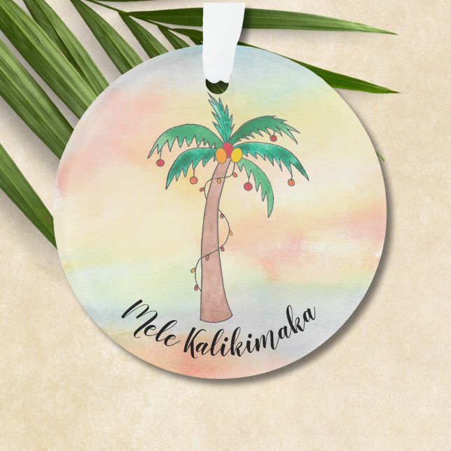 Ornamento Mele Kalikimaka Palm Tree (Criador carregado)