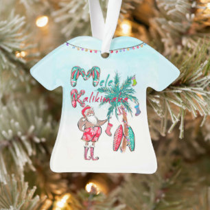 Ornamento Mele Kalikimaka Papai noel Aloha Camisa Ornament