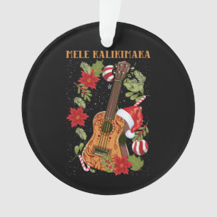 Ornamento Mele Kalikimaka Ukulele Guitar Gift Ugly Ukulele