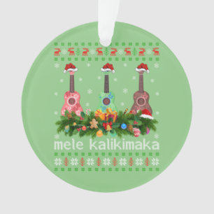 Ornamento Mele Kalikimaka Ukulele Guitar Gift Ugly Ukulele