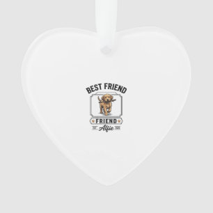 Ornamento Melhor Amigo Alfie Design Vintage Amante de Cães_1
