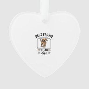 Ornamento Melhor Amigo Alfie Design Vintage Amante de Cães_1