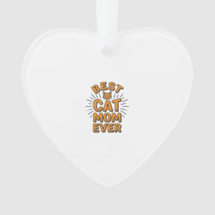 Ornamento Melhor Mãe de Gato de Todos os Tempos Design de Gr