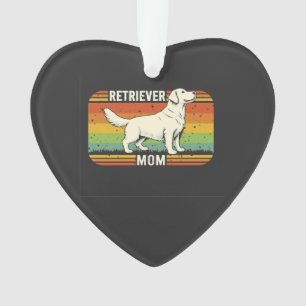 Ornamento Melhor Mãe do Retriever Dourado Vintage Cadela Mãe