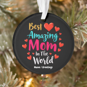 Ornamento Melhor Mãe Incrível Do Mundo Presente Para A Mãe
