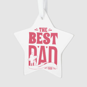Ornamento Melhor Pai de Todos – Silhueta de Pai e Filho Surf