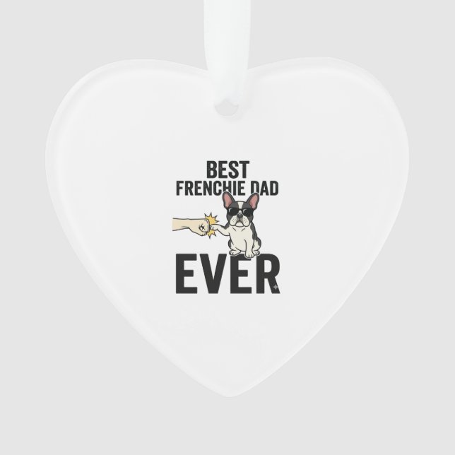 Ornamento Melhor Pai Frenchie de Todos os Tempos Camisa Dive (Frente)