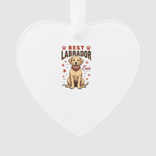 Ornamento Melhor Pai/Mãe de Labrador de Todos os Tempos Vint