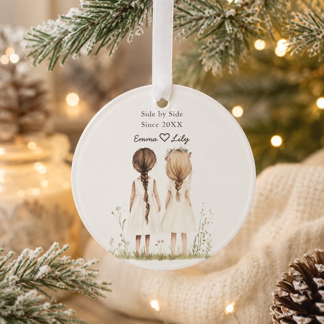 Ornamento Melhores Amigos Desde o Natal do Nome Personalizad (Criador carregado)