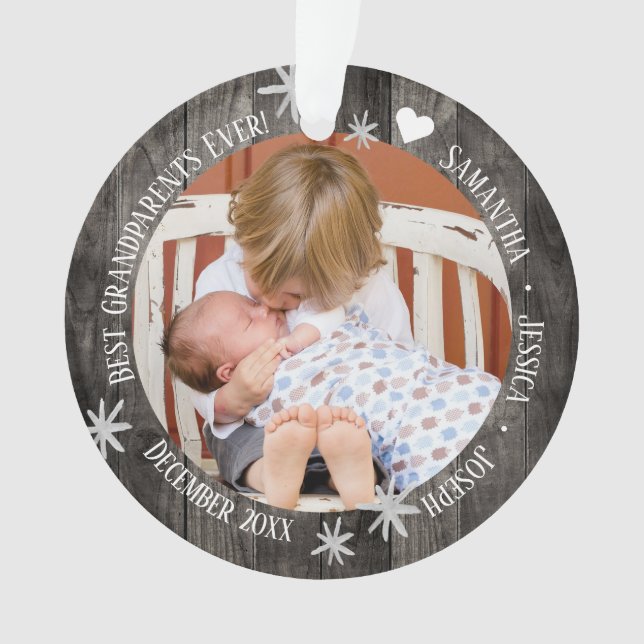 Ornamento Melhores Avós Em 2 Fotos De Natal (Frente)