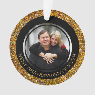 Ornamento MELHORES AVÓS JÁ   Dourado brilho   Natal